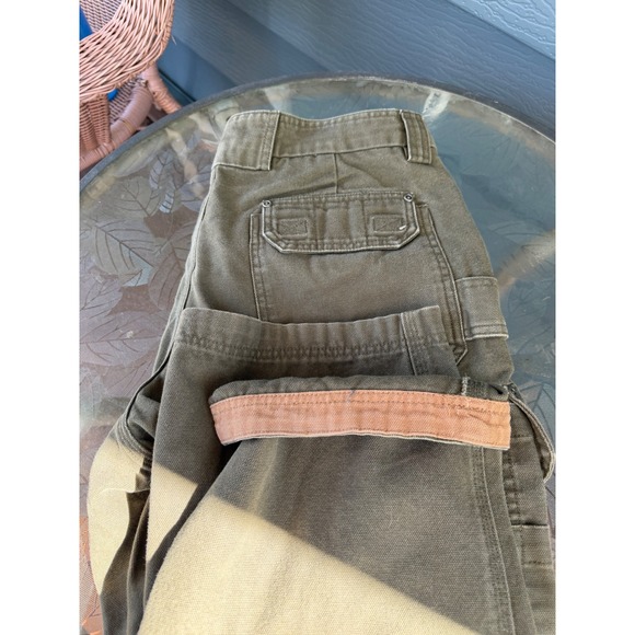 Duluth Trading Co Other - Duluth Trading Co Mens Olive Green Fire Hose Cargo Work Pants 36x34 Fits 36x32
